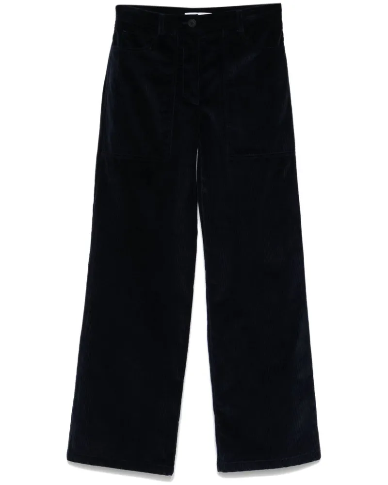 Kitsuné Klassische Cordhose - Blau Blau