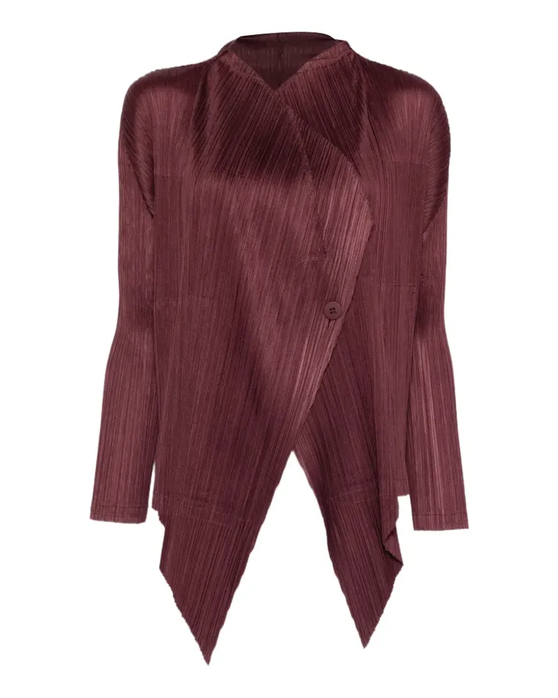 Issey Miyake pleated buttoned blouse - Rot Rot