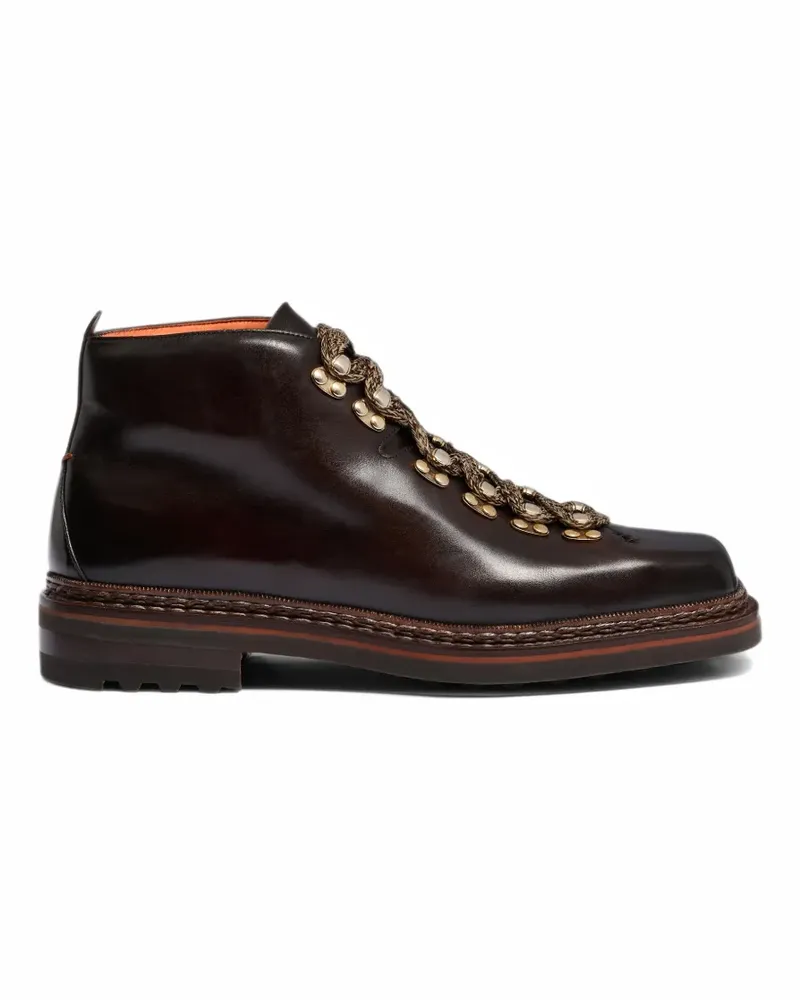 Santoni leather boots - Braun Braun