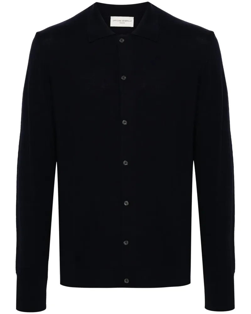 Officine Generale Klassischer Cardigan - Blau Blau