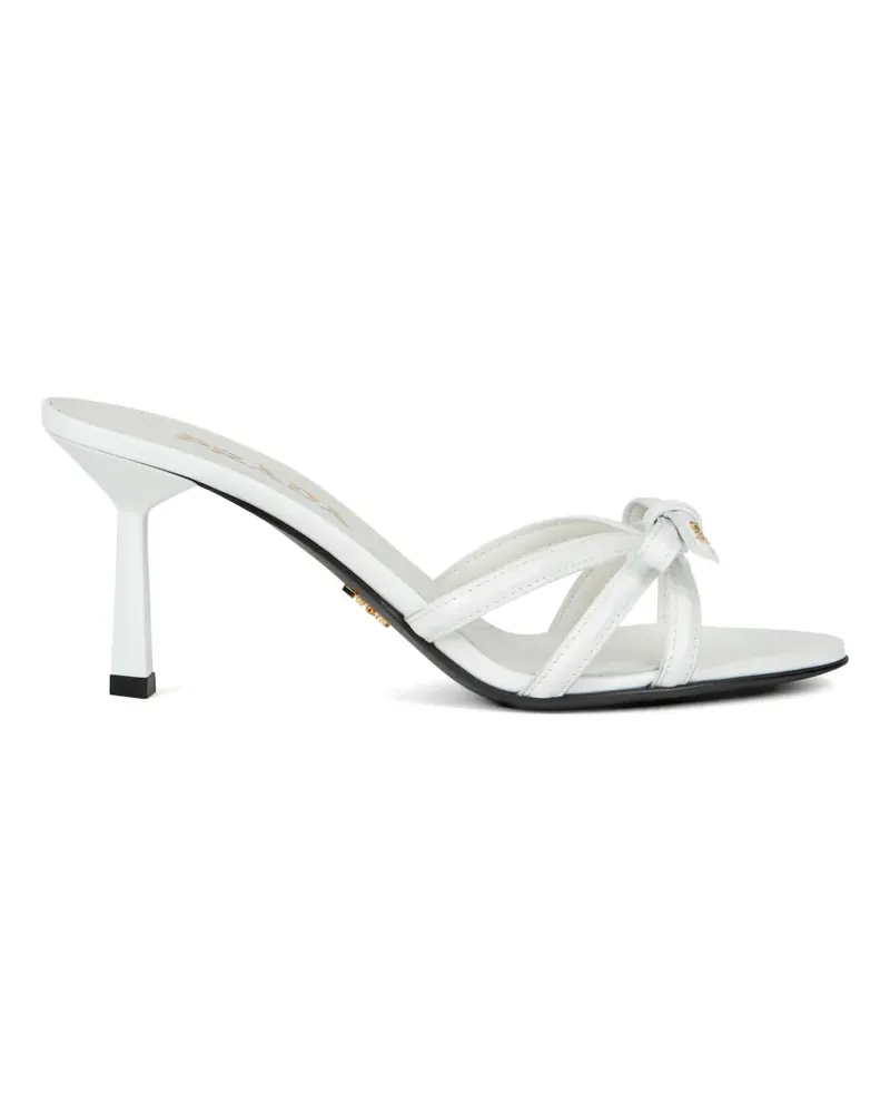 Prada bow-strap heeled sandals - Weiß Weiß
