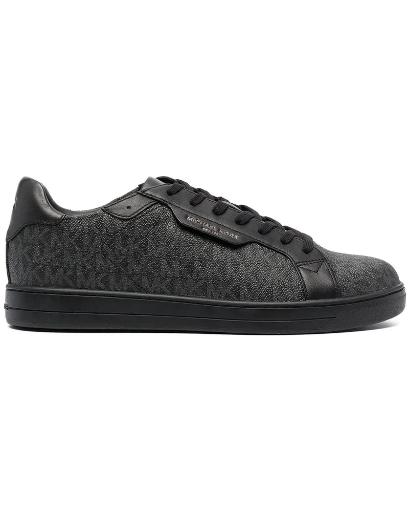 Michael Kors Sneakers mit Monogramm-Print - Schwarz Schwarz