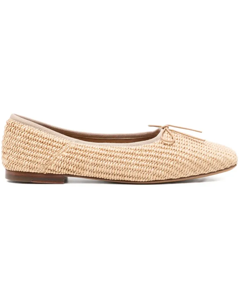 Mansur Gavriel Ballerinas aus Raffiabast - Nude Nude