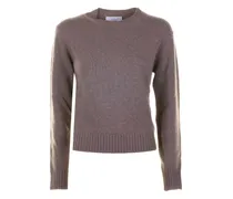 Gerippter Kaschmirpullover - Braun