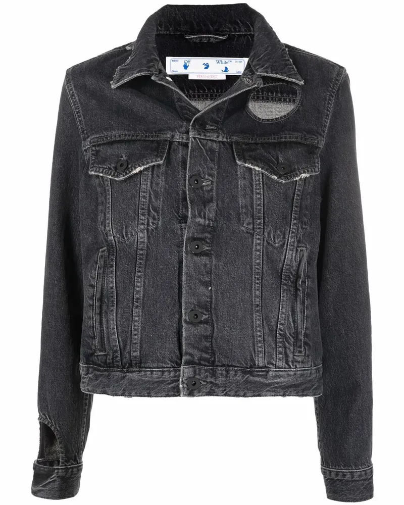 OFF-WHITE Meteor Jeansjacke - Grau Grau