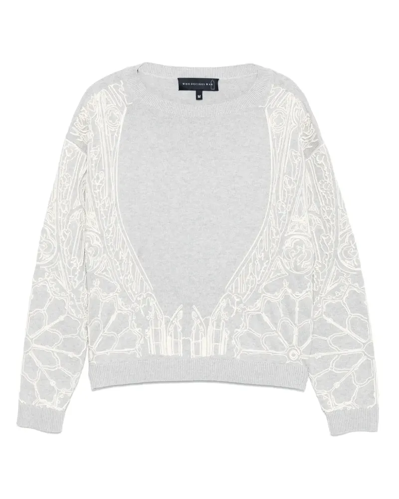 WHO DECIDES WAR Notre Dame Pullover - Grau Grau