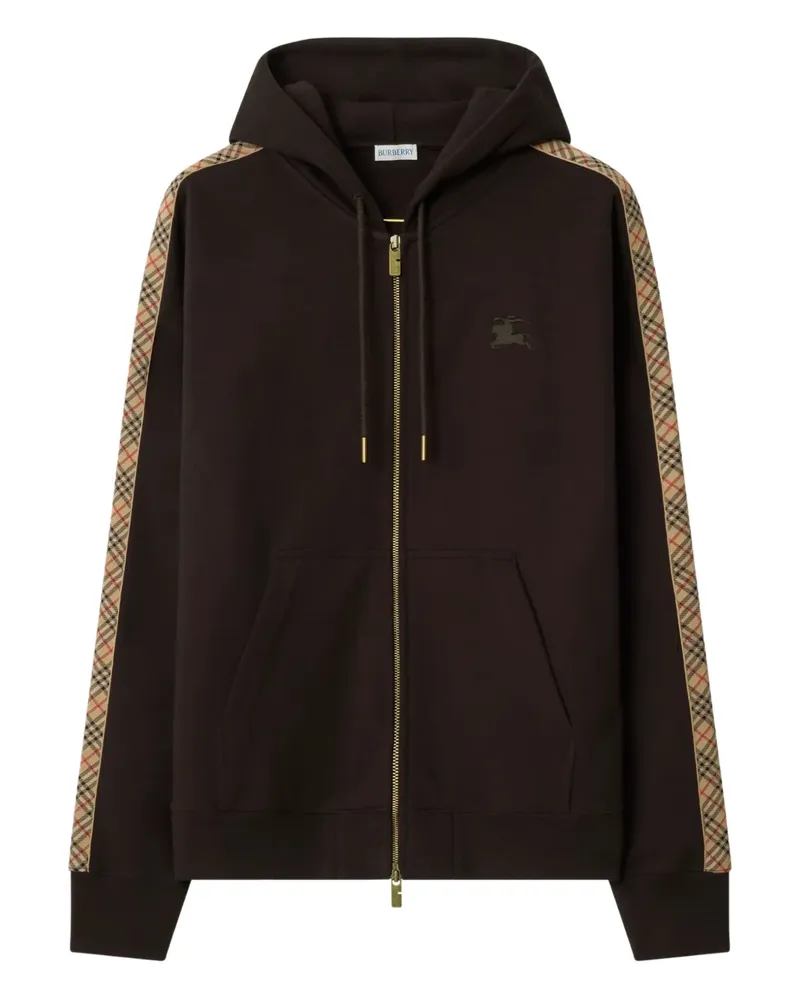 Burberry Kapuzenjacke mit Check-Besatz - Braun Braun