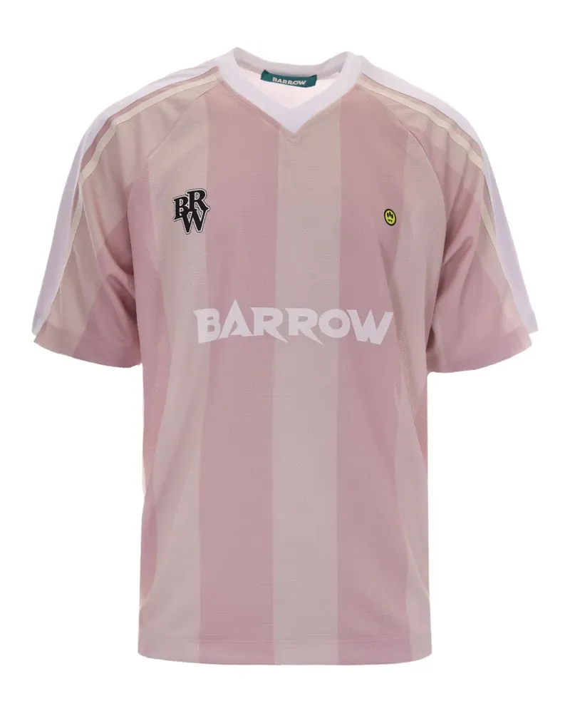 BARROW Gestreiftes T-Shirt mit Logo-Print - Rosa Rosa