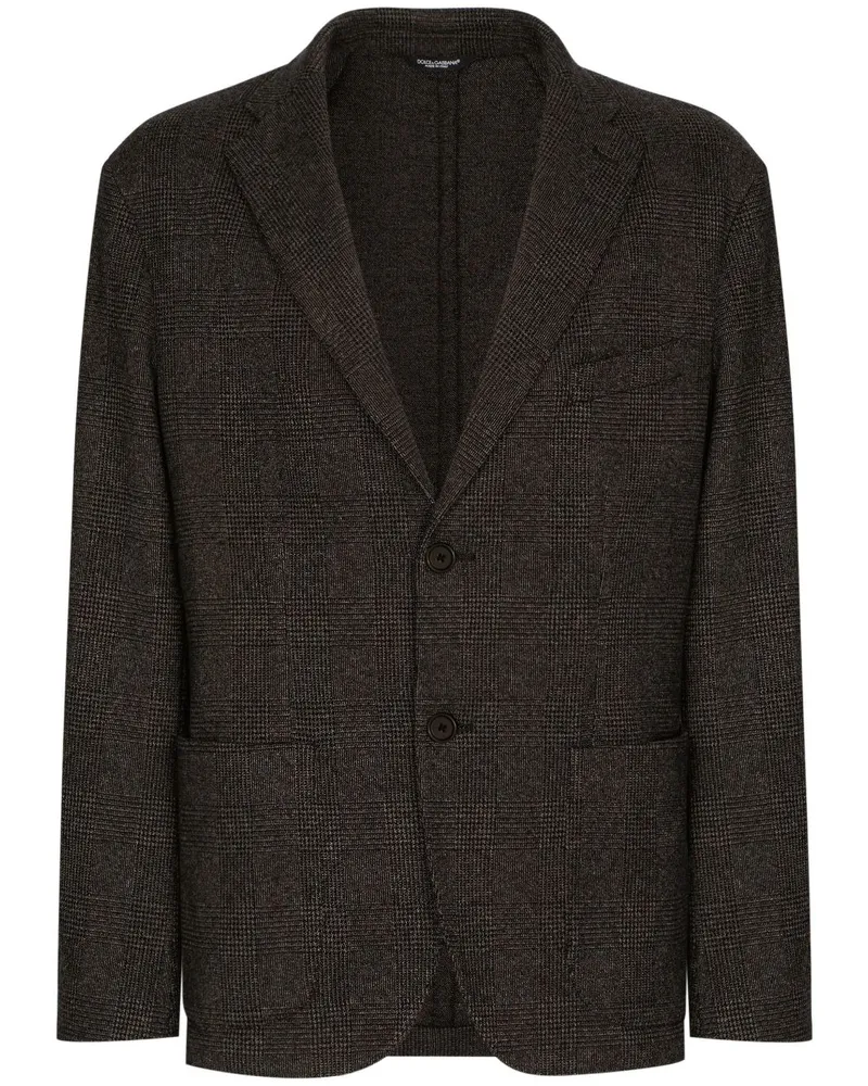 Dolce & Gabbana Sakko mit Prince of Wales-Karo - Schwarz Schwarz