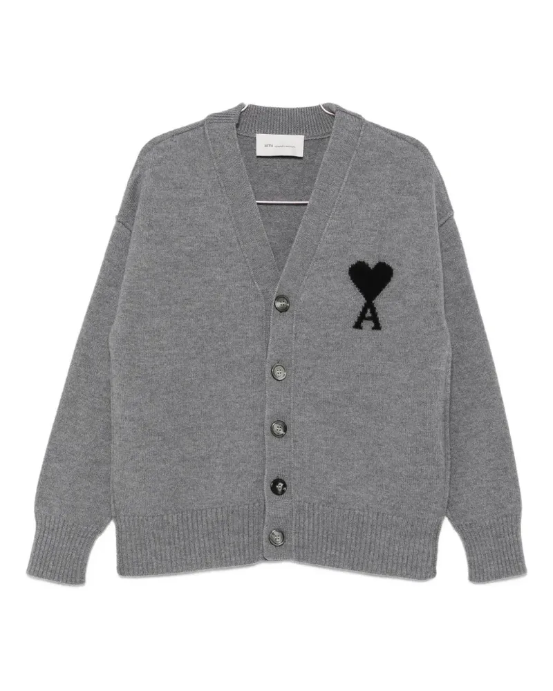 AMI Paris V-neck cardigan - Grau Grau