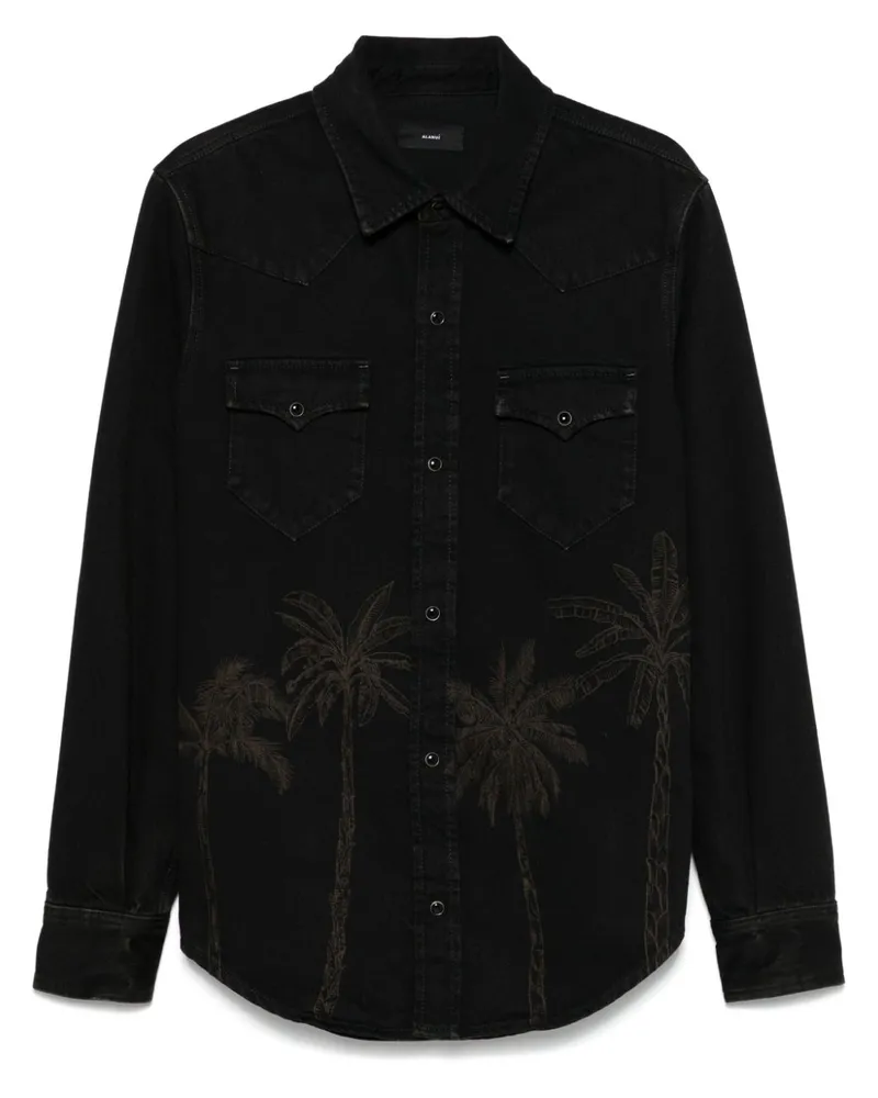 Alanui Jungle Toile de Jouy Hemd - Schwarz Schwarz