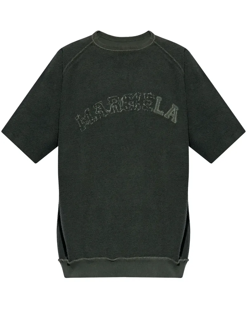 Maison Margiela T-Shirt mit Logo-Stickerei - Schwarz Schwarz