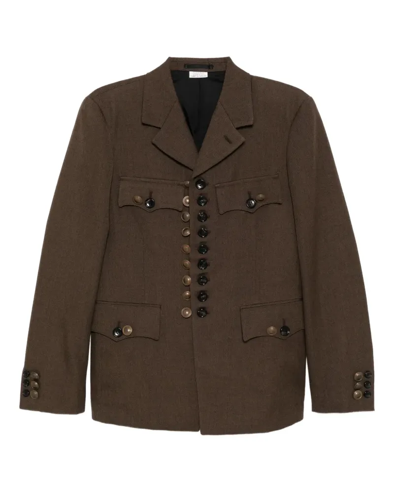 Comme des Garçons Jacke mit aufgestickten Knöpfen - Braun Braun