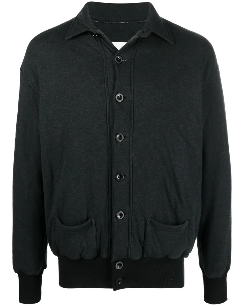 Maison Margiela Hemdjacke mit Logo-Patch - Grau Grau