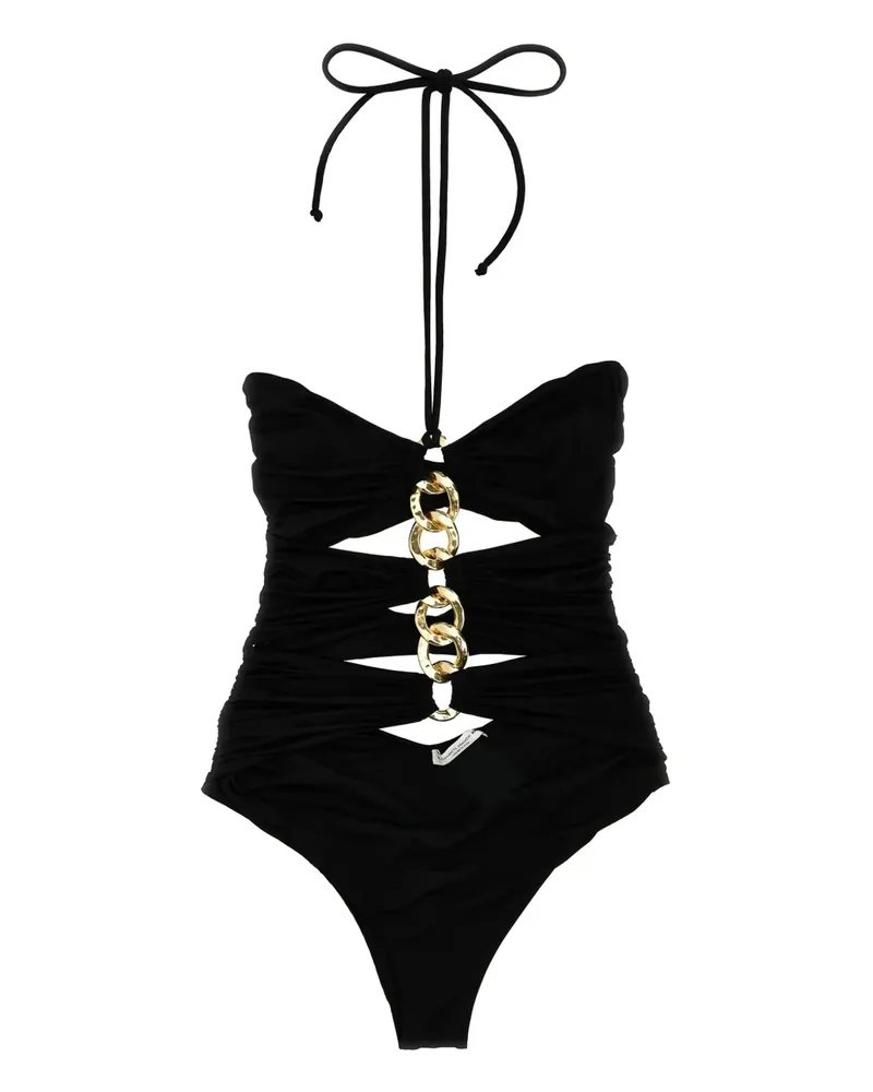 Elisabetta Franchi Chain Badeanzug - Schwarz Schwarz