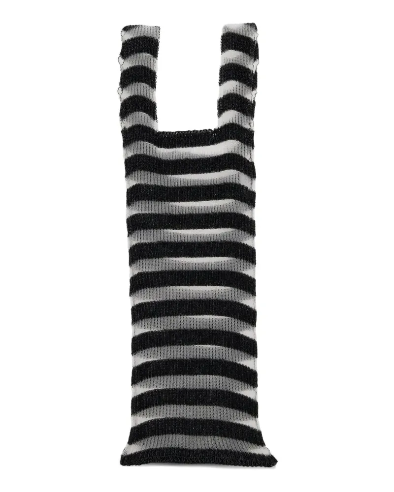 A. ROEGE HOVE Gestreifte Ivy Tote Bag - Schwarz Schwarz