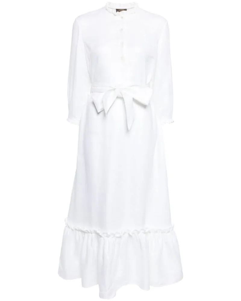 N.Peal Iris Leinenkleid - Weiß Weiß