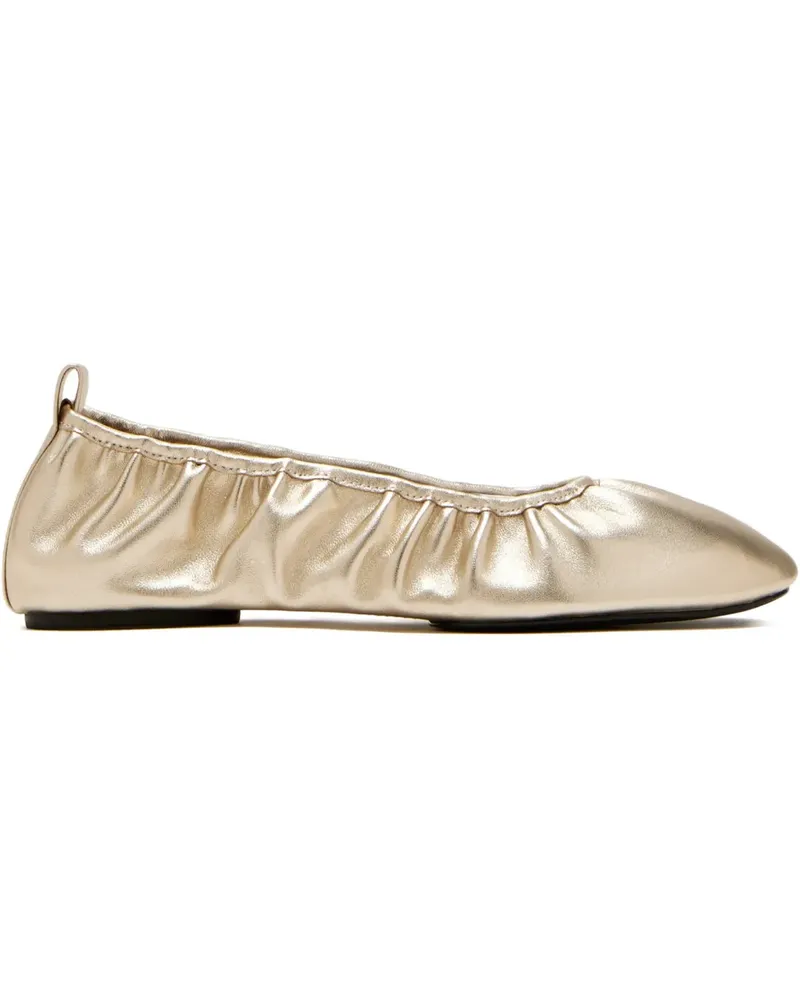 St. Agni gathered ballet flats - Gold Gold