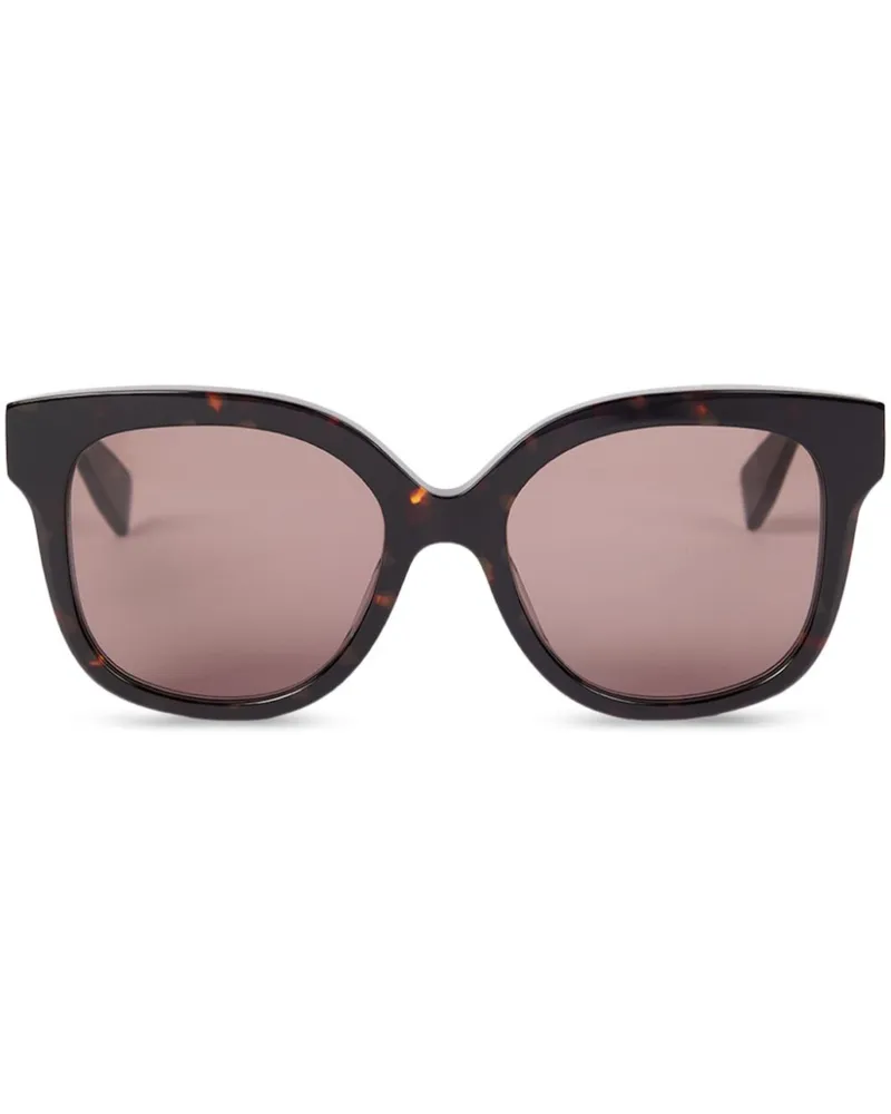 Viktor & Rolf Sonnenbrille mit eckigem Gestell - Braun Braun
