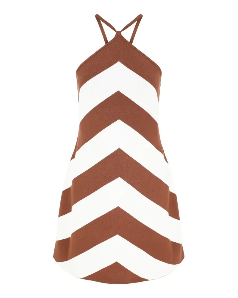 Cult Gaia chevron strap mini dress - Braun Braun