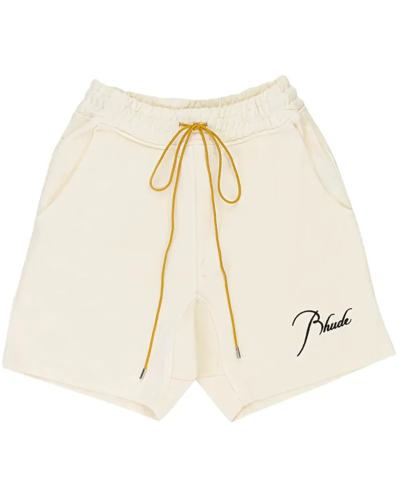 RHUDE Script Shorts - Nude Nude