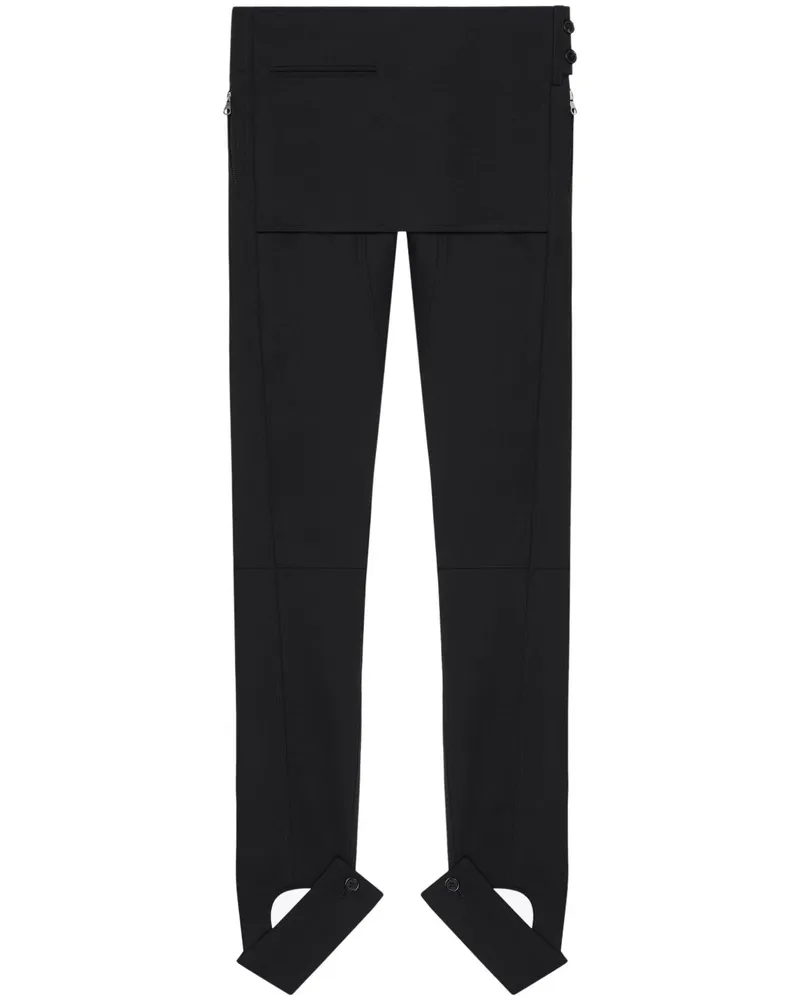 Courrèges Hose mit Rockverzierung - Schwarz Schwarz