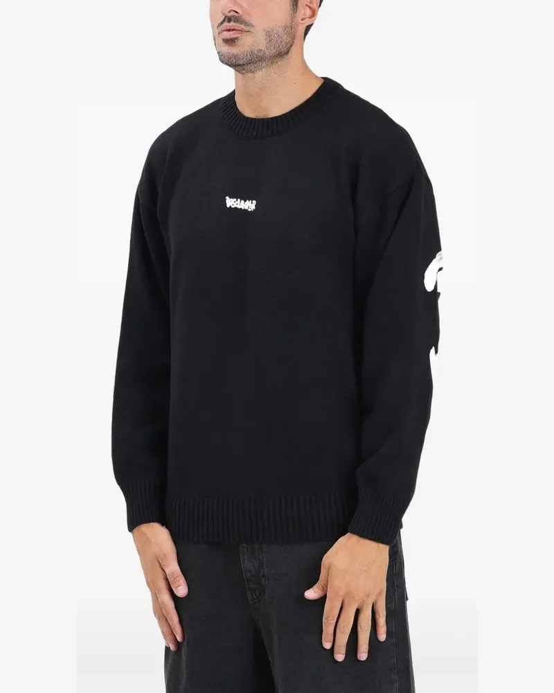 DISCLAIMER crew-neck sweater - Schwarz Schwarz