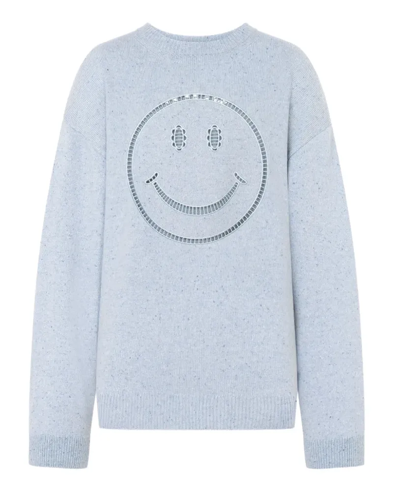 Moschino x Smiley Pullover mit Cut-Out - Blau Blau