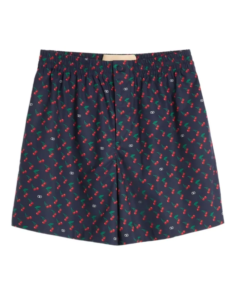 Valentino Garavani Shorts mit Kirschen-Print - Blau Blau