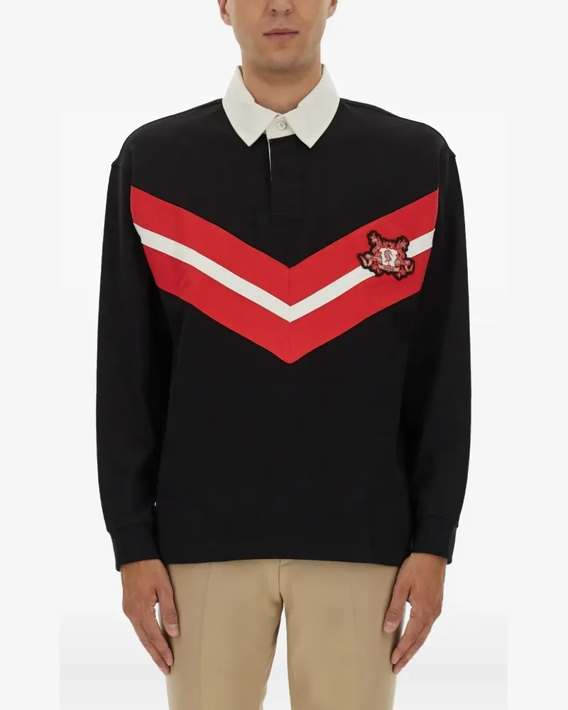 HUGO BOSS Poloshirt mit Logo-Patch - Schwarz Schwarz