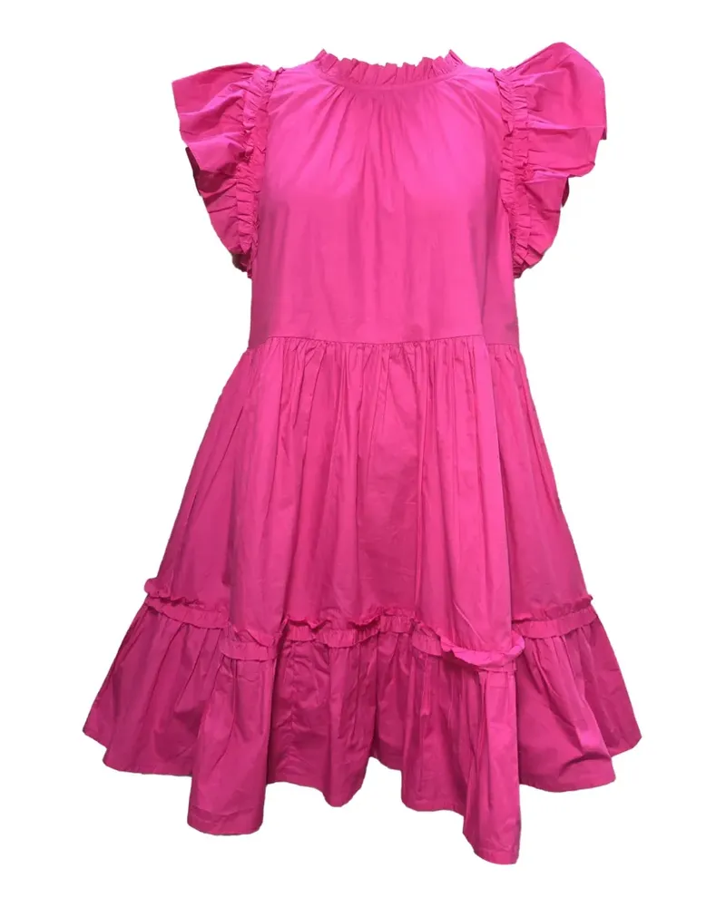 Caroline Constas Gestuftes Minikleid mit Rüschen - Rosa Rosa