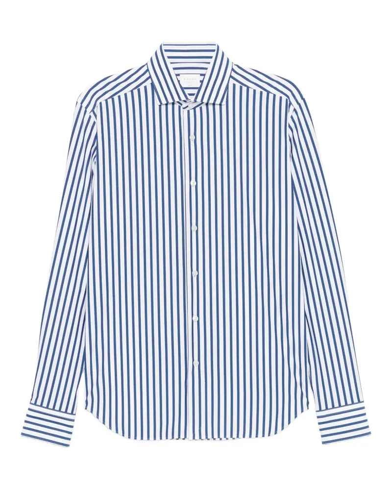 XACUS vertical-stripe long-sleeve shirt - Weiß Weiß