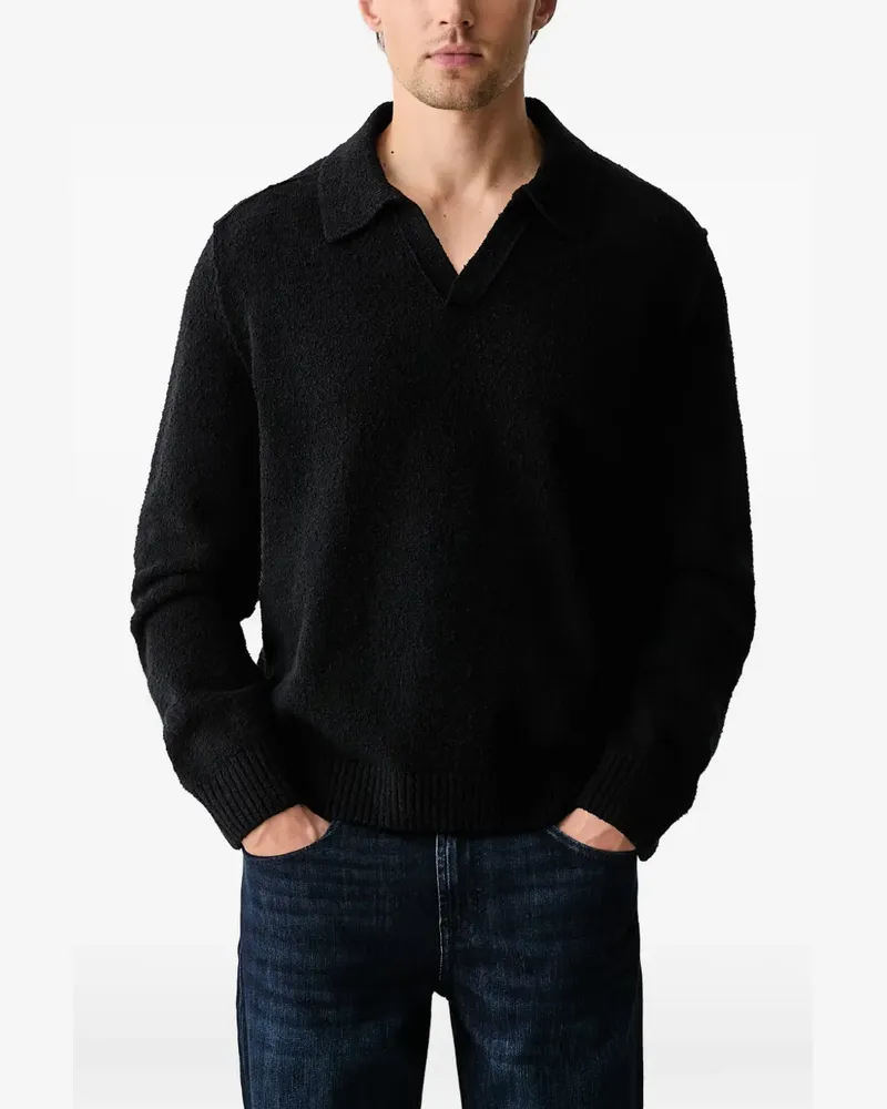 Marc O'Polo Polopullover aus Bouclé-Strick - Schwarz Schwarz