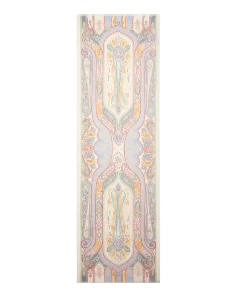 Etro Schal aus Seide mit Paisley-Print - Nude Nude