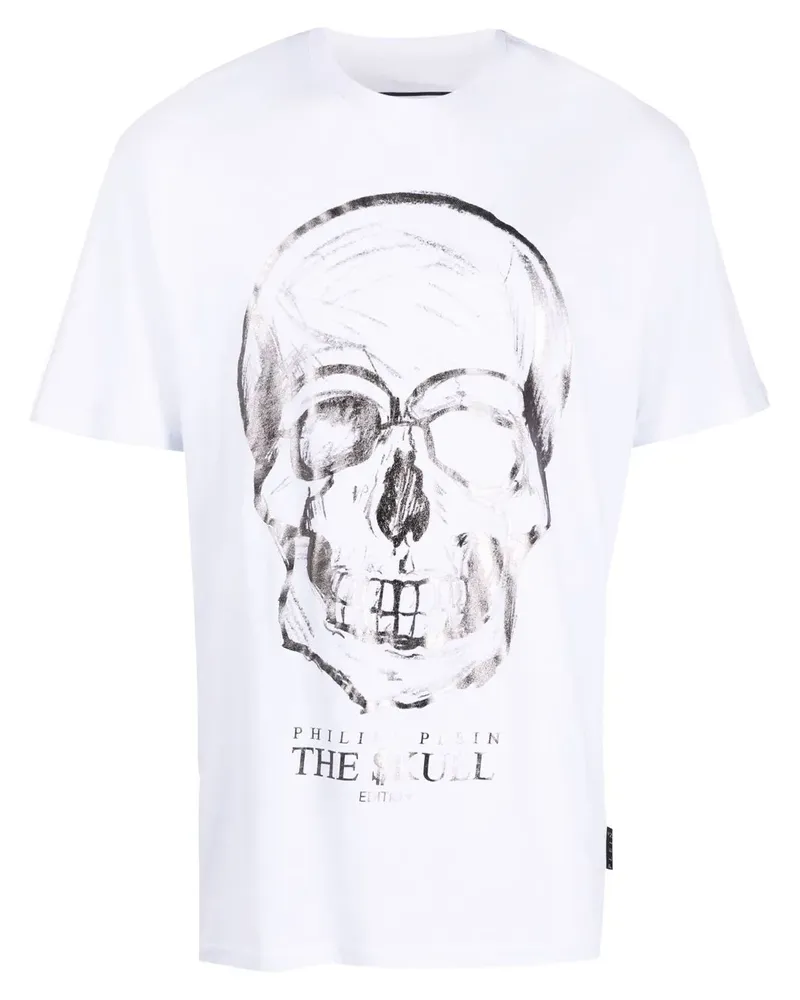 Philipp Plein T-Shirt mit Totenkopf-Print - Weiß Weiß