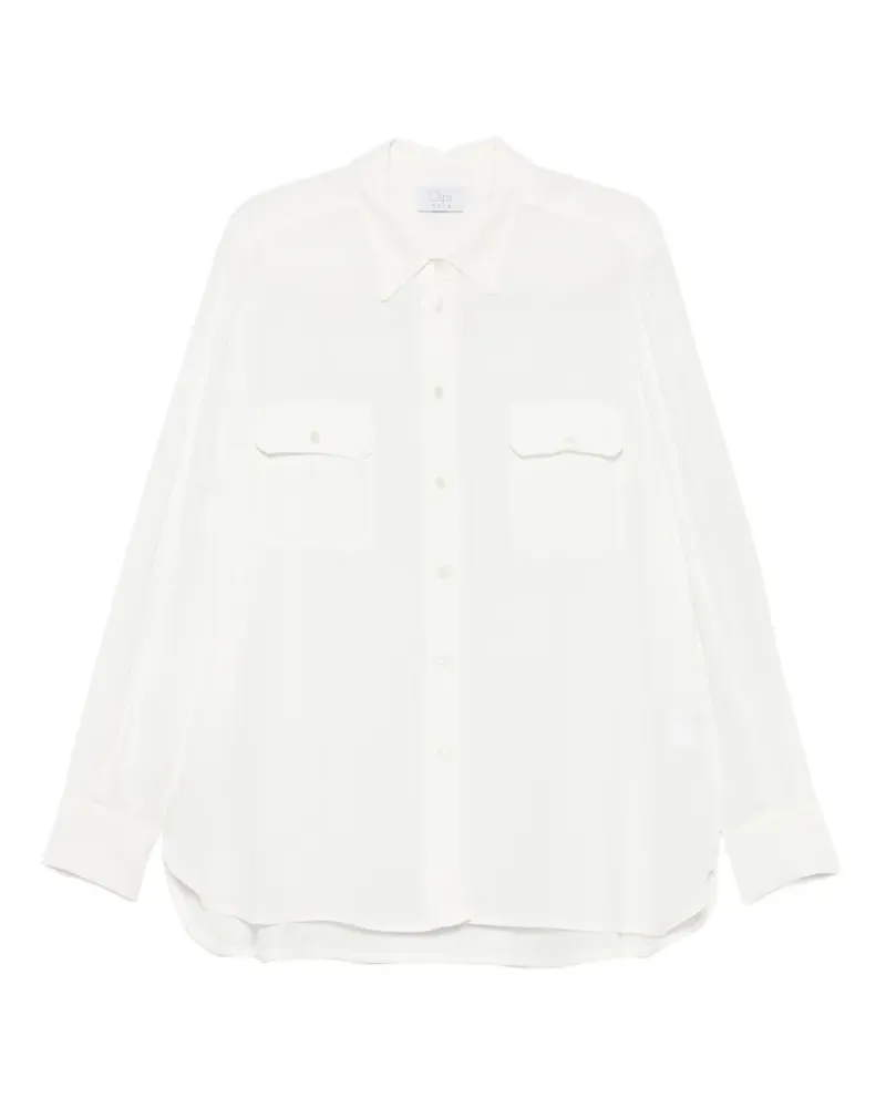 Clips button-up flap-pocket shirt - Weiß Weiß