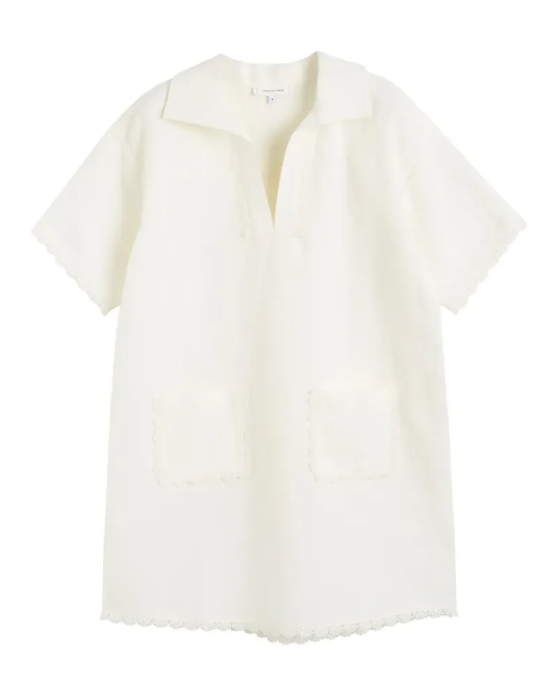 Chinti & Parker Minikleid mit Wellensaum - Weiß Weiß