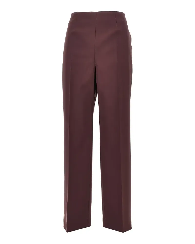 Alberta Ferretti pressed-crease straight-leg trousers - Rot Rot