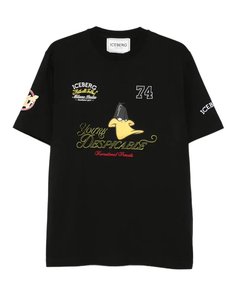 Iceberg crewneck graphic T-shirt - Schwarz Schwarz