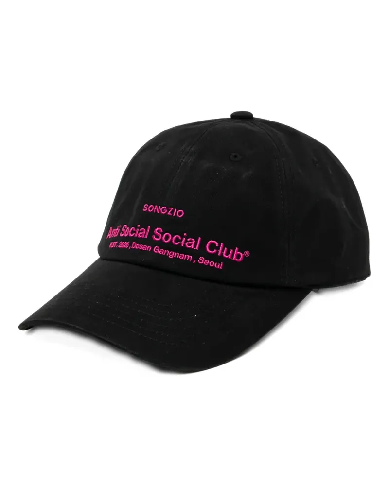 SONGZIO x ASSC embroidered cotton baseball cap - Schwarz Schwarz