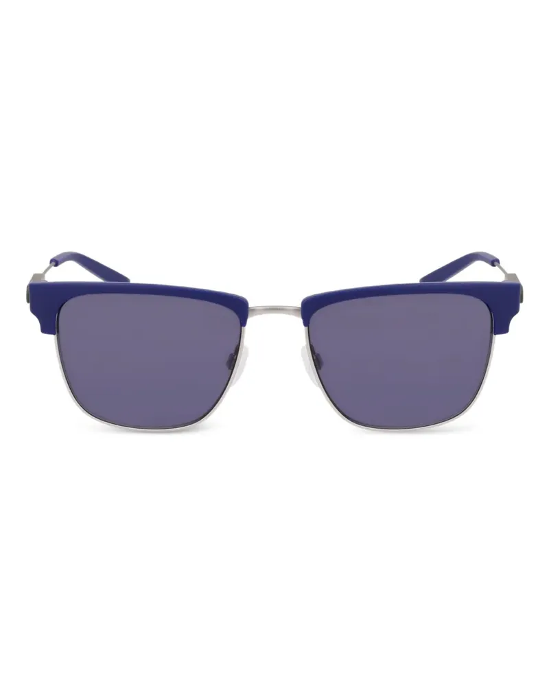Nike Sonnenbrille mit eckigem Gestell - Blau Blau