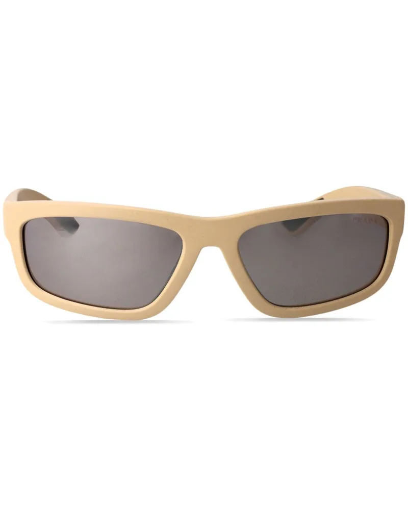 Prada Sonnenbrille mit eckigem Gestell - Nude Nude