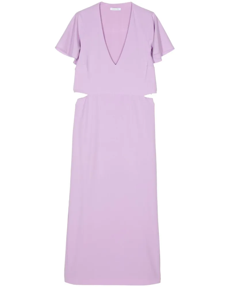 Patrizia Pepe Midikleid mit Cut-Outs - Violett Violett