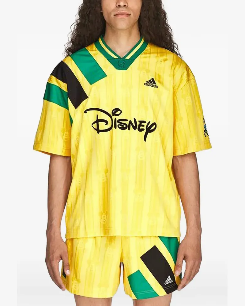 adidas x Disney x Brain Dead T-Shirt mit Logo - Gelb Gelb