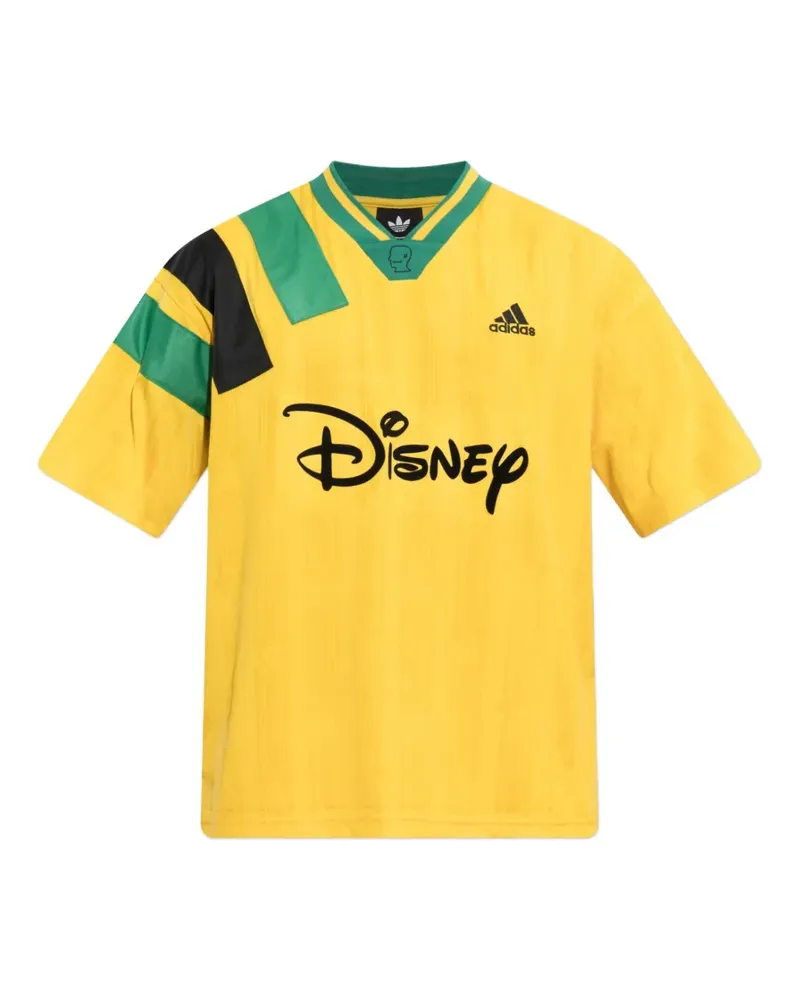 adidas x Disney x Brain Dead T-Shirt mit Logo - Gelb Gelb