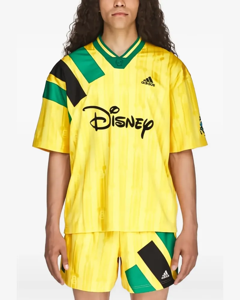 adidas x Disney x Brain Dead T-Shirt mit Logo - Gelb Gelb