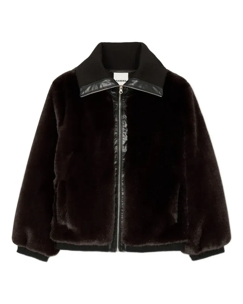 Sandro Jacke mit Stehkragen - Braun Braun