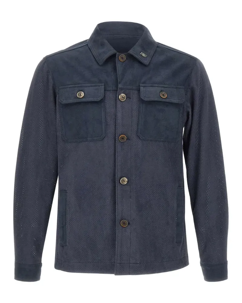 BOB chest-pocket shirt jacket - Blau Blau