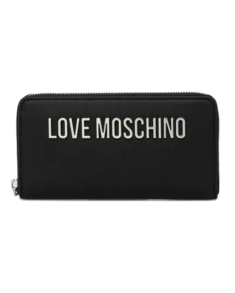 Moschino Portemonnaie mit Logo - Schwarz Schwarz