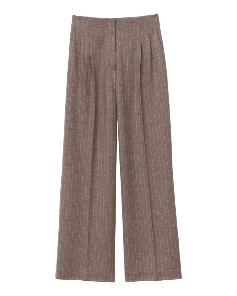 Iris von Arnim Bundfaltenhose mit Nadelstreifen - Braun Braun
